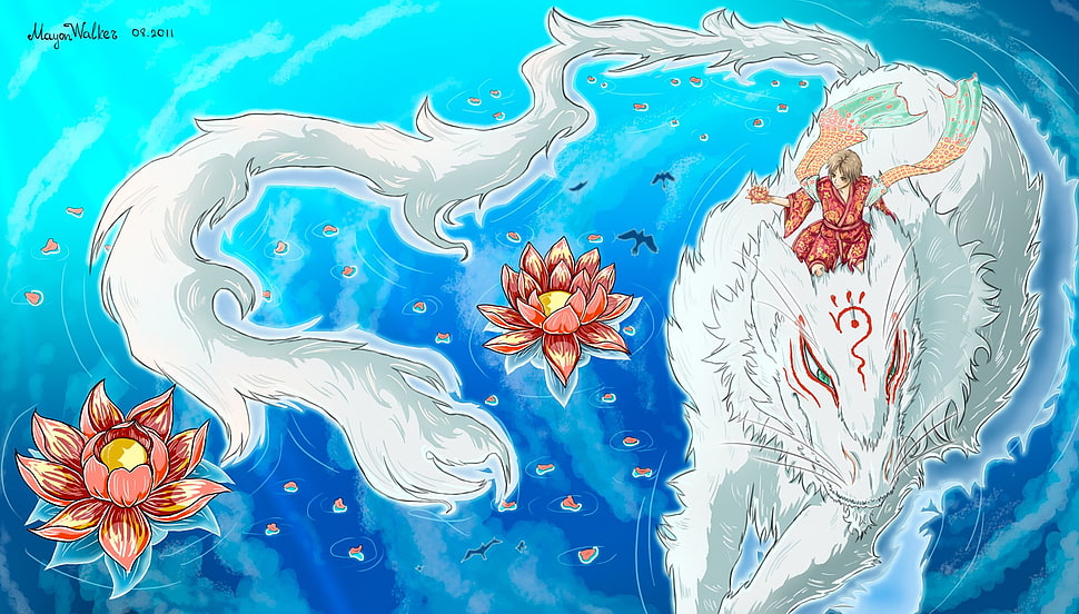 white animal anime character wallpaper, Natsume Book of Friends, Natsume Yuujinchou, anime HD wallpaper