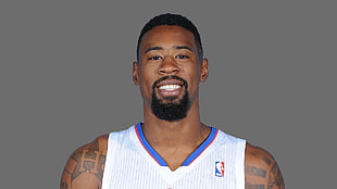basketball player in white v-neck jersey shirt HD wallpaper