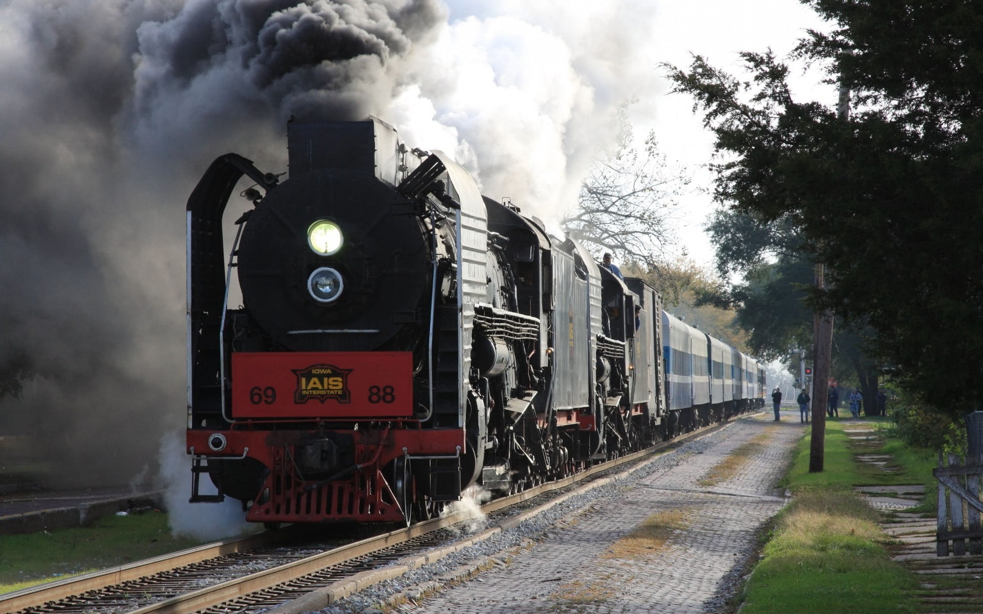 Black and red train, steam locomotive HD wallpaper ...