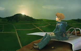 brown haired anime illustration, Nausicaä, Nausicaa of the Valley of the Wind, Hayao Miyazaki
