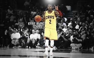 Kyrie Irving poster, basketball, selective coloring, sport , men