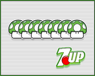 7Up and mushroom illustration