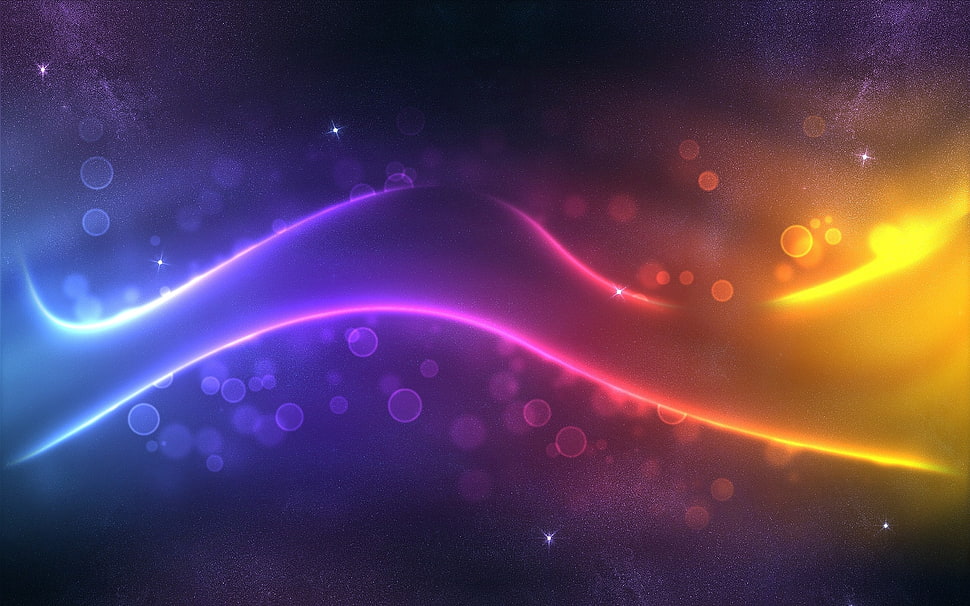 blue,purple,pink, and yellow abstract illustration HD wallpaper