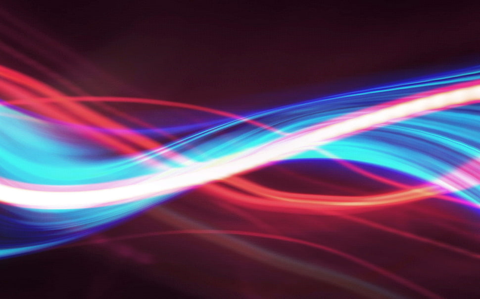 blue and red light digital wallpaper HD wallpaper