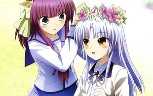 two girls anime character HD wallpaper