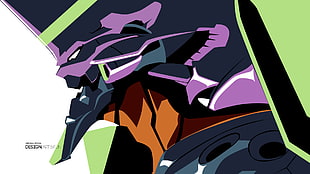 purple and black robot illustration, Neon Genesis Evangelion, EVA Unit 01, anime