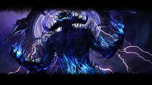 black and blue demon wallpaper, The Elder Scrolls Online, video games, mmorpg, fantasy art HD wallpaper