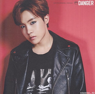 black leather full-zip jacket, BTS, K-pop, J - Hope HD wallpaper