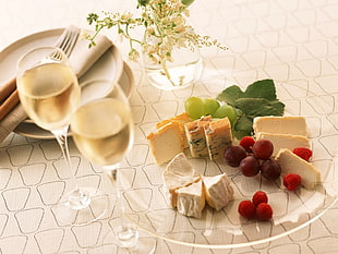 food with champagne HD wallpaper