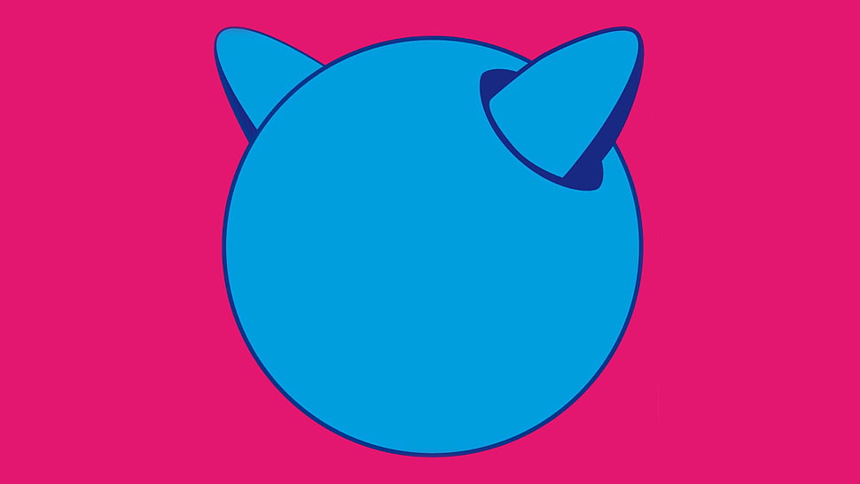 round blue illustration, bsd, freebsd HD wallpaper