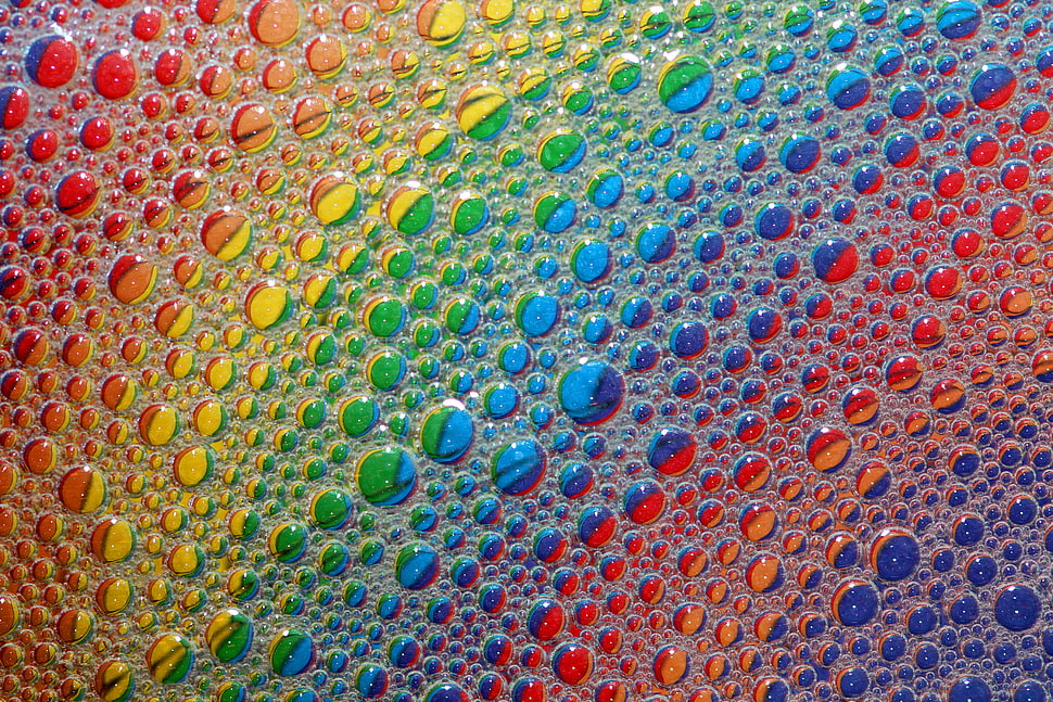 macro photography of assorted water colors HD wallpaper