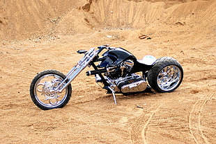 black chopper motorcycle