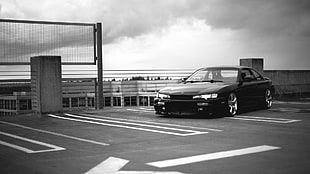 black coupe grayscale photo, Nissan, Silvia S14, Kouki, car