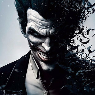 The Joker illustration, Joker, digital art, Batman, face