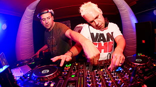 two DJ playing music HD wallpaper