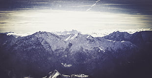 mountain range painting, nature, mountains, landscape, Alps