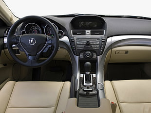 black Acura steering wheel HD wallpaper
