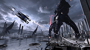 videogame screenshot, Mass Effect, Mass Effect 2, Mass Effect 3, Reapers HD wallpaper