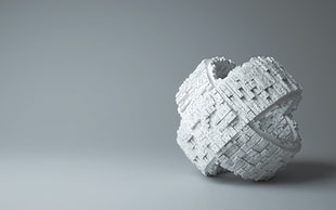 white and black knitted textile, 3d printer, 3d object 
