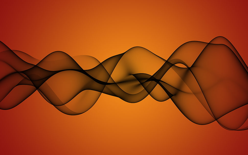 black and orange illustration HD wallpaper