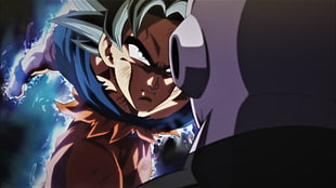 Dragon Ball Z Goku illustration, Super Saiyan Blue, DBS, Son Goku, Dragon Ball Super HD wallpaper