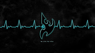 green heartbeat rate graphic art HD wallpaper