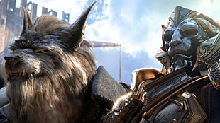 video game screenshot, World of Warcraft, Genn Greymane, Anduin Wrynn, Warcraft HD wallpaper