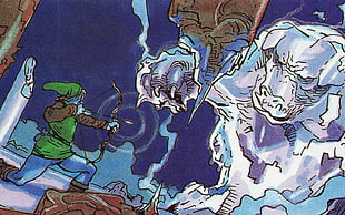 person holding bow fighting against monster illustration, Link, Ganon, The Legend of Zelda
