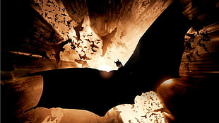 Batman digital wallpaper, comics, Batman, Batman Begins, bats