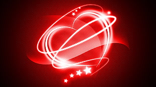 red heart with stars wallpaper HD wallpaper