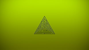 black triangle logo, shapes, simple background, maze