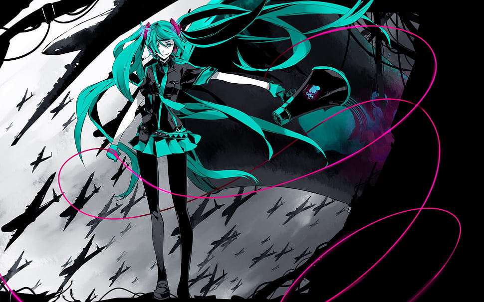 Hatsune Miku digital wallpaper HD wallpaper