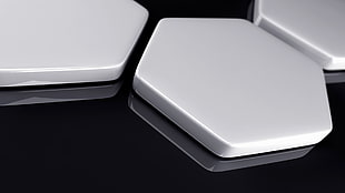 two grey cases, digital art, minimalism, CGI, simple background