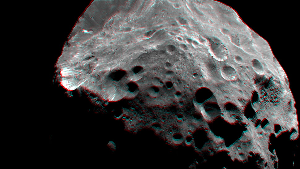 grey meteorite, space, edited HD wallpaper
