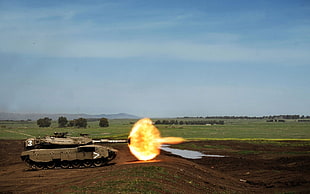 gray battle tank, tank, Merkava, Israel, Israel Defense Forces