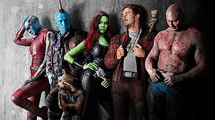 Guardians of the Galaxy characters, Guardians of the Galaxy Vol. 2, Guardians of the Galaxy, Chris Pratt, Zoe Saldana HD wallpaper