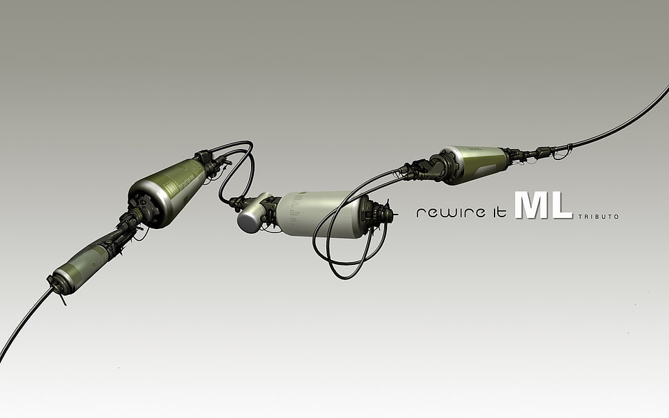 grey corded device HD wallpaper