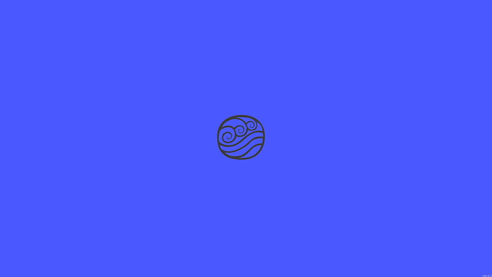 black and blue wave logo, Avatar: The Last Airbender, The Legend of Korra, Korra, minimalism HD wallpaper
