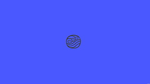 black and blue wave logo, Avatar: The Last Airbender, The Legend of Korra, Korra, minimalism HD wallpaper