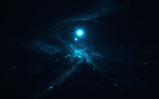 dark, nebula, abstract, science fiction HD wallpaper