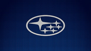 Subaru logo screengrab, Subaru, carbon fiber , logo, car HD wallpaper