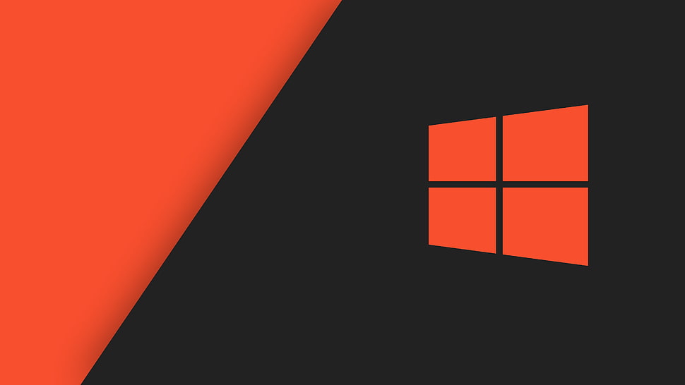 red Windows 10 logo HD wallpaper