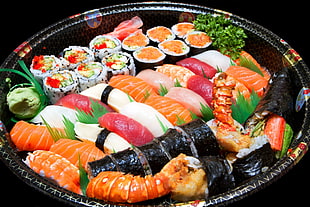 Rolls,  Sushi,  Seafood,  Meat HD wallpaper