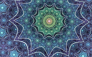 purple and green digital wallpaper