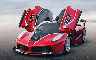 red and black luxury car, Ferrari FXX K, car