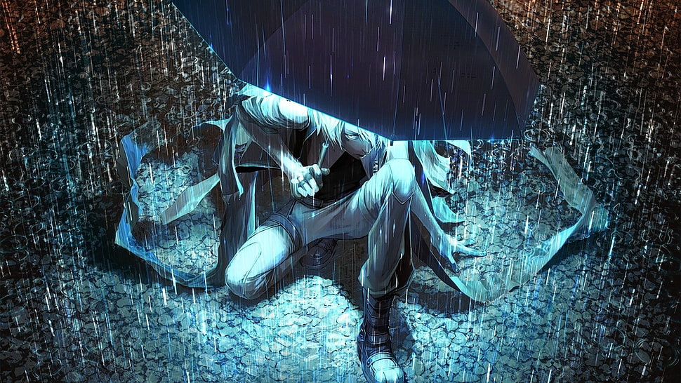 umbrella, rain HD wallpaper