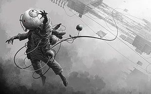 astronaut illustration, astronaut, space, universe HD wallpaper