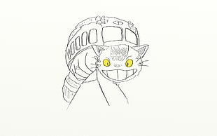 cat sketch HD wallpaper