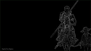 knight riding a horse sketch, Game of Thrones, Knight of seven kingdoms, sword, Duncan The Tall