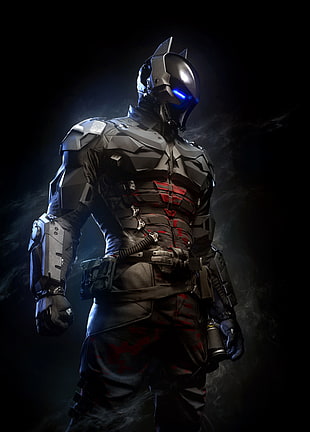 man in Batman suit illustration HD wallpaper